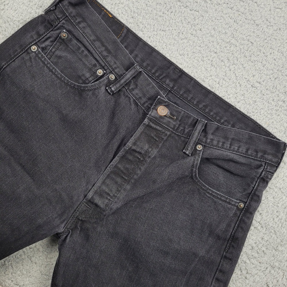 Levi's 501‎ Black Denim Jeans Men's W36 L32 Button Fly Classic Straight Leg